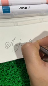 Azhar Name Meaning “Shining “ or “Bright”✨#namemeaning #calligraphy #signature | Simran Shaikh | Facebook