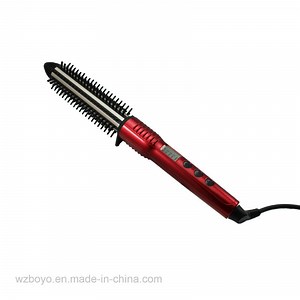 [Hot Item] Fasionable Electric Heating Hair Straightener Portable Hair Curler Comb