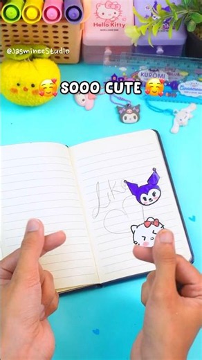 I made DIY Sanrio paper Sticker 😍 How to make stickers at home #sticker #diy #how #shorts #craft