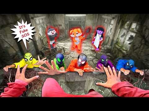 Bros 8 Spider-Man Was Tricked by Fake SOS Location ( Action POV vs 4 Giant Mascot Teddy Bear )