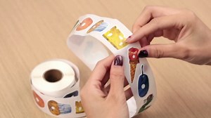 BOpusail 500Pcs Hunger Cartoon Caterpillar Food Reveal Stickers Labels Dessert Fruit Reading Story Party Supplies Favors Roll 1.9 inch Stickers for Voting Game Ideas Baby Shower Gender Reveal Party