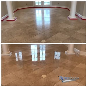 Before & After Marble Cleaning & Polishing Call us to get your shine...