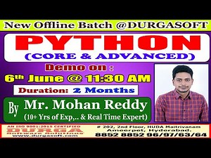 PYTHON (CORE & ADVANCED) Offline Training @ DURGASOFT