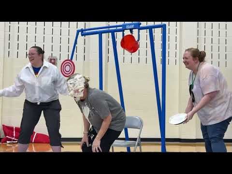 Mrs. Young gets "pumpkined" and "pied"