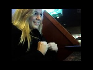 Hot Blonde Public flashing in a bar