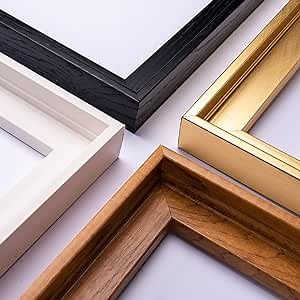 8x10 Canvas Floater Frame, Floater Frame for 0.6"-0.9" Deep Canvas Painting, Floating Frames for Oil Paintings, Painting Frames Kit(8"x10", Light Brown)