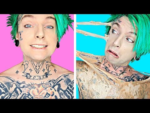 COVERING MY TATTOOS WITH FAKE SKIN (Extreme Transformation)
