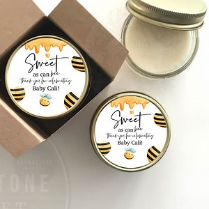 Bumble Bee Baby Shower Favors: Personalized Soy Candle - Etsy