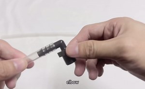 Oxygen Concentrator Humidifier Bottle Connecting Tube - O2 Generator Humidifier Water Cup Adapter with Standard Threaded Connector, 10 Pcs (Black-Elbow ﻿, 12"L)