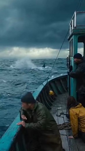 1.6M views · 24K reactions | A stormy night at sea… The wind howls, the waves smash violently — and from the black depths, a giant shark launches itself at the fishermen’s boat. One strike… pure terror. #SharkAttack #NightStorm #SeaTerror #CinematicScene #RealFootage #OceanDanger | Parkino | Facebook