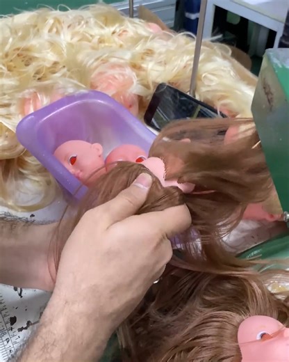 52M views · 10K reactions | The process of sewing doll hair! | Simple Life | Facebook