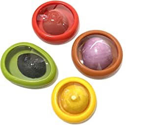 4PC Fruit and Vegetable Storage Containers Set for Fridge, Onion Storage Container Tomato Saver and Lemon Keeper,Avocado Saver