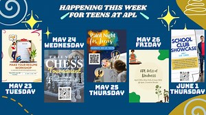 Hey teens! We have a bunch of exciting events for you happening at the library this week. We hope to see you all! | Aurora Public Library, Ontario | Facebook