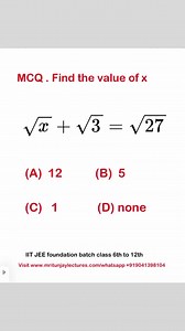#solutionforyou #mathchallege #algebra #sscje #upscexam #bankexam #matholympiad #math | Mritunjay Lectures