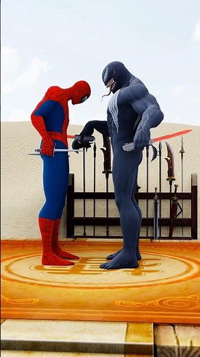 Spider-Man Vs Venom | Epic Fight Scene | Superhero Animation #animation #shorts