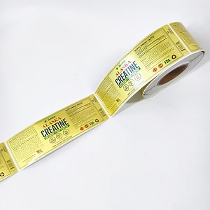 Organic Private Plastic Container Adhesive Label Packaging Printing Labels