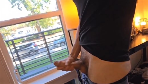 Clips of my bi friend Sam – young dom cums in public