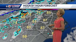 Few showers Wednesday and Thursday, warmer late week