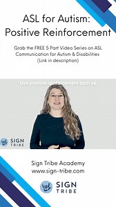 蘭 Positive reinforcement is key when teaching ASL to Autistic...