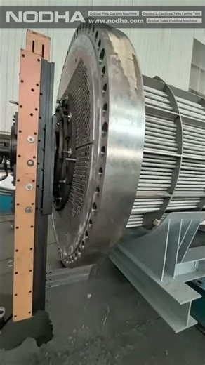 Heat exchanger back-facing#machine #tube #exchanger #welding #weldingmachine #tubesheet #industry