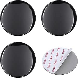 4PCS Custom 2.5 Inch 63mm Glossy Black Flat Circular Wheel Decal Emblem Sticker for Car Rim Hub Wheel Center Caps