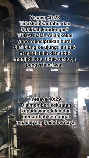 Yesaya 40:30 Orang-orang muda menjadi lelah dan lesu dan teruna-teruna jatuh tersandung, #Alkitab #AyatAlkitab #IsiAlkitab #TauratTuhan #FirmanAllah #TuhanAllahKekal #MahaPencipta #Kekuatan #MemberiSemangat #Reels #AyatRenungan #SiramanRohaniKristen | Hidup Dengan Panduan Alkitab