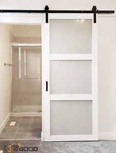 [Hot Item] MDF Solid/Hollow Core House Barn Door Finished Sliding with Hardware glass