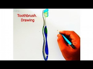 Tooth and Toothbrush drawing