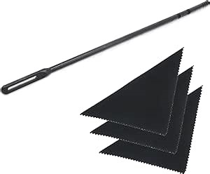 Flute Cleaning Kit, Flute Cleaning Rod with 3pcs Flute Cleaning Cloth, Flute Cleaning Swabs, Flute Maintenance Care Accessories for Flute Cleaning Polishing