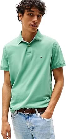 Amazon.com: TOMMY HILFIGER Polo Hombre Regular Fit, FrostedEvergreen, XL, Hoja perenne esmerilada, XL : Ropa, Zapatos y Joyería