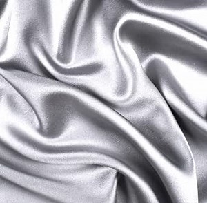 Premium Stretch Silky Satin Fabric by Yard - Fabric for Dresses and Skirts - Silky Smooth, Metallic Sheen - Ideal for Weddings and Costume Design - Polyester Silk Blend - 1 Yard (Light Silver)