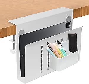 Under Desk Storage, Desk Side Storage Steel Hanging Desk Organizer, No Tools Required To Install Under Desk Shelf, Laptop Stand, Under Table Storage Holder, Document Organizer for Office&Home
