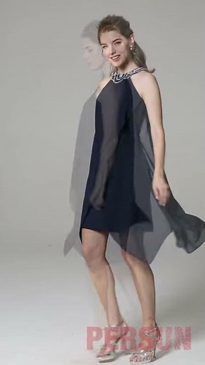 Robe de soirée courte bleu pas cher