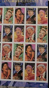 Latin Music Legends - Sheet of 20 Forever Stamps Scott 4497-4501