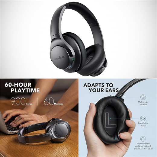 Don't Pay $60, Get Soundcore Anker Life Q20 Hybrid Active Noise Cancelling Headphones for $39.98 Shipped