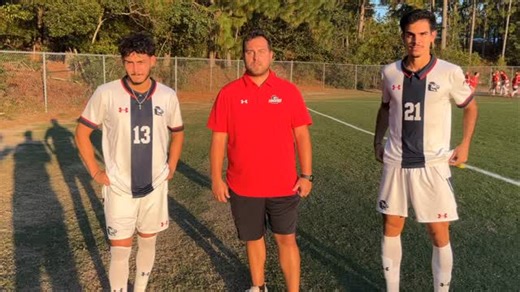 Postgame with #PacerMSO head coach Nick Sakiewicz and standouts Frankie Martinez and Rafael Reno after their win over Clayton State! #PacerNation | USCA Athletics
