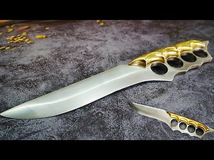 Knife making - Making daggers with bear hands, steel fists