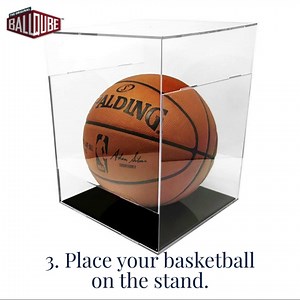 BallQube Soccer Ball Display Case Autograph Display Cube Display Memorabilia Display Square Clear Holder Box