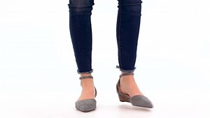 Journee Womens Arkie Buckle Pointed Toe Sliver Wedge