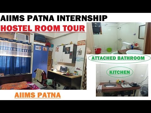 AIIMS Patna Internship HOSTEL Room Tour | Attached Bathroom | Attached Kitchen| #aiims #aiimspatna