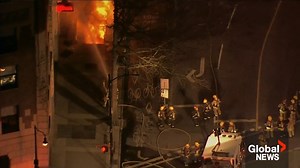 UPDATE: Some people have been hurt following an explosion and "underground electrical vault fire" on Burrard Street near Hastings Street in downtown Vancouver. Global BC's traffic helicopter captured video of the fire. More: https://trib.al/3rhffiK | Global BC