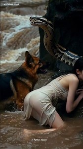 Dog saves unconscious girl from python