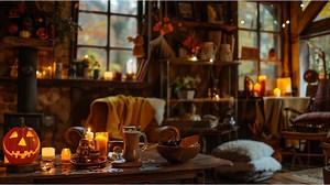 MOVING HOLIDAY Pc/tablet Digital Wallpaper Halloween Room - Etsy