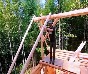 1.6K views · 60 reactions | Canadian couple build their dream home with Han Dtools! Small wooden cabin in the woods. | Complete Bushcraft | Facebook