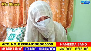 Plz #share and save a Precious Life of our Divorced Sister Plz #Donate Acc. No. 0133040100006559 Hameeda Bano, Mandekpal Ladhoo, Pampore. J&K Bank Branch Ladhoo. Ifsc Code : JAKA0LADHOO MICR Code : 192051108 | Kashmir - Abtak | Facebook