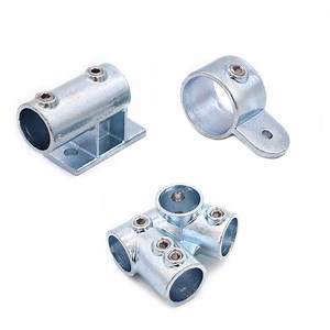 [Hot Item] Customized Galvanized Tube Clamp Fittings Steel Pipe Clamps Key Clamp Fittings for Guard Handrail