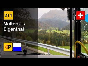 [4K] 🇨🇭 Cab Ride: POSTAUTO LUZERN | 211: Malters → Eigenthal | MAN Lion's City NL323