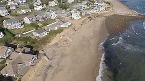 Cape Cod erosion: Town Neck Beach in Sandwich after storm. Video.