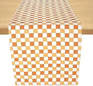 Folkulture Table Runners | Fall Table Runner 72 inches Long | 100% Cotton Table Runner for Fall Decor or Boho Decor | Orange Table Runners for Dining Room | Thanksgiving Decorations for Home