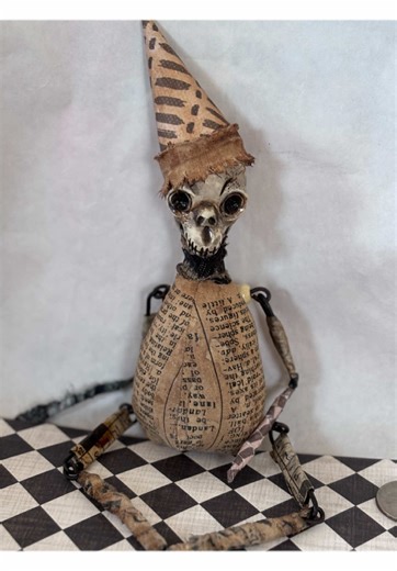 Anew fun doll finished today #kloppkids #voodoodoll #ooakdoll #witchtok #skeleton #halloweendecor